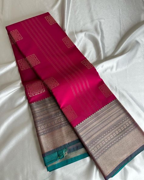 Different Colour Combinations In Sarees, Best Saree Colour Combination, New Trend Sarees, Kanjeevaram Sarees Silk, Saree Combination, Saree Color Combinations, Latest Silk Sarees, Bridal Sarees South Indian, Simple Saree Designs