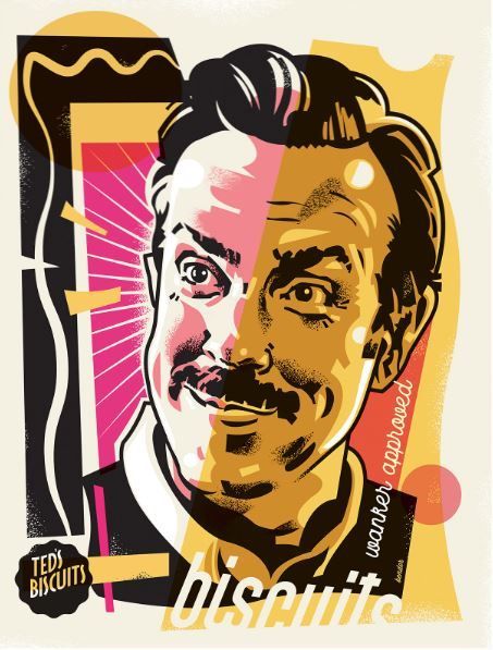 Ted Lasso Art, Ted Lasso Fanart, Ted Lasso Fan Art, Aubrey Plaza Legion, Best Procreate Brushes, Cinema Art, Aubrey Plaza, Parks N Rec, Dad Cards