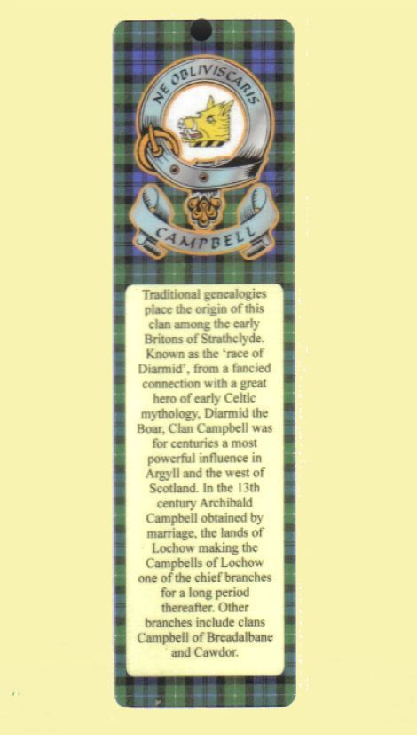 Campbell Clan Badge Clan Campbell Tartan Laminated Bookmark - For Everything Genealogy Duke Of Argyll, Clan Campbell, Campbell Clan, Campbell Tartan, Best Of Scotland, Laminated Bookmarks, Ireland History, Scottish Man, Scotland History