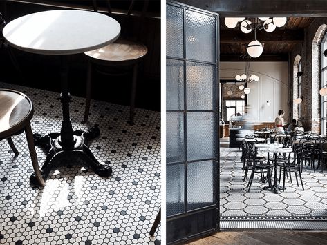 French Bistro Design, Bistro Interior Design, French Bistro Kitchen, Bistro Tile, French Inspired Kitchen, Bistro Interior, French Tile, Bistro Design, Bar Restaurant Interior