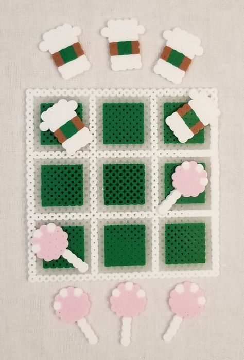 Perler Bead Crafts For Adults, Starbucks Perler Beads, Perler Bead Tic Tac Toe, Hama Beads Bookmark, Perler Bead Coasters Patterns, Perler Bead Bookmarks, Perler Bead Coasters, Melt Beads Patterns, Hamma Beads Ideas