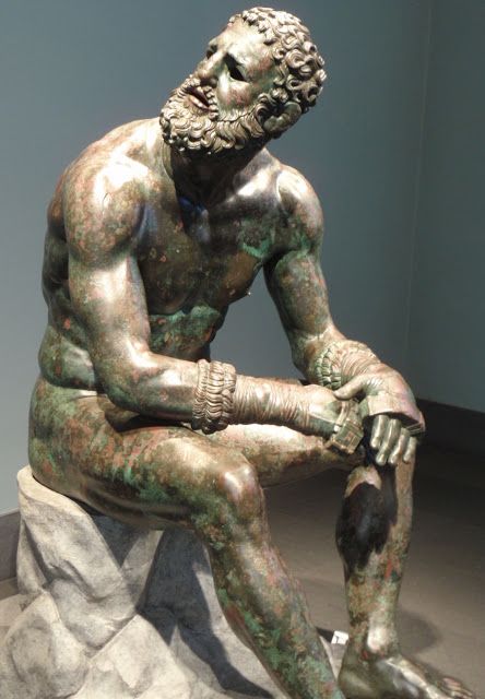 “Thermae boxer”: athlete resting after a boxing match. Bronze, Greek, Hellenistic era, 3rd-2nd centuries BC, in Rome, Italy Boxer At Rest, Rome Museums, Thasos, Roman Statue, Classic Sculpture, Antique Sculpture, Greek Statues, Ancient Greek Art, Roman Sculpture