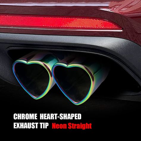 Heart Shaped Exhaust, Heart Exhaust, Chrysler 300 Srt8, Car Muffler, Exhaust Tips, Cute Car Accessories, Car Ideas, Car Gadgets, First Car