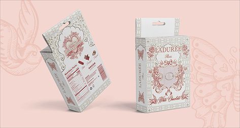 I created a packaging design for Maison Ladurée chocolates, focused on reflecting the elegance and sophistication of the brand. The design is based on a hanging box with a window, which allows an attractive view of the product and enhances its presentation. I have used the Rococo style, characterized by its ornamental and luxurious details, with a palette of red and beige tones that evokes a sense of refinement and exclusivity. Packaging Advertising, Advertising Product, Red And Beige, Beige Tones, Chocolate Packaging, Rococo Style, Rococo, Product Design, Chocolates