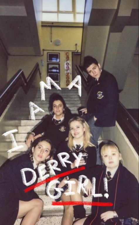 Derry Girls Wallpaper, Derry Girls Poster, Derry Girls Aesthetic, Derry Girls, British Things, Girl Iphone Wallpaper, Heart Party, Movie Poster Wall, Minimal Movie Posters