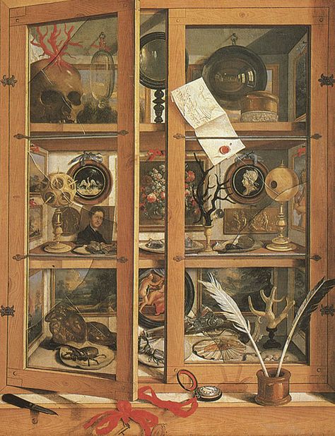 Possibly by Domenico Remps, late 1600s, detail Cabinet Of Curiosity, Collections Of Objects, Cabinet Of Curiosities, Gcse Art, Outline Drawings, Fantasy Aesthetic, Museum Exhibition, Stonehenge, Weird And Wonderful