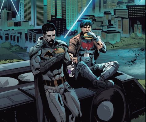 This moment is etched in my mind forever. Jason and Bruce having some dad-son bonding time Robin Dc, Univers Dc, Batman Artwork, Arte Dc Comics, Arkham Knight, Batman Beyond, Batman Universe, Im Batman, Batman And Robin