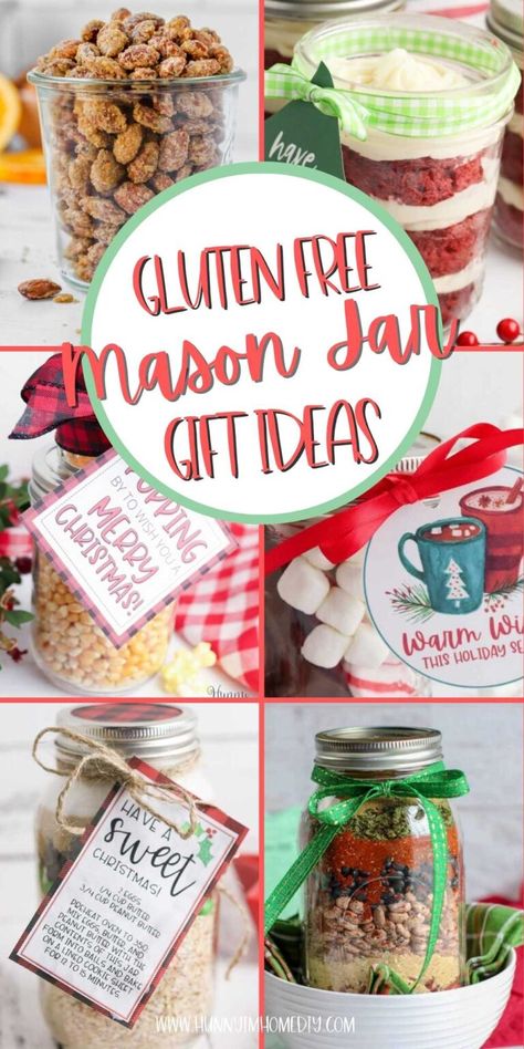 Mason Jar Recipes Gifts Dry Mixes Gluten Free, Gluten Free Recipes In A Jar Gifts, Gluten Free Jar Gifts, Diy Christmas Sellables, Snack Mix In A Jar Gifts, Gluten Free Mason Jar Gifts, Christmas Pancakes In A Jar, Vegan Mason Jar Gifts, Inexpensive Diy Christmas Gifts For Coworkers