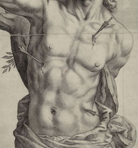 St Sebastian, Anatomy Drawing, Arte Inspo, Classical Art, Anatomy Art, San Sebastian, Sketchbook Art Inspiration, Art Reference Photos, Ink Art