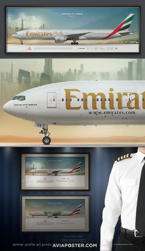 Emirates Wallpaper, Gifts For Pilots, 777 300er, Commercial Plane, Profile Art, Emirates Airline, Airplane Pilot, Dubai United Arab Emirates, General Aviation