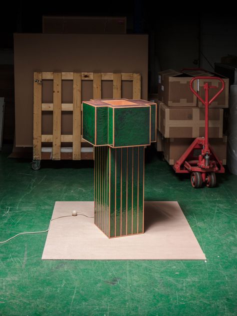 Kwangho Lee uses ancient enamelling process to create furniture Cherry Wood Furniture, Tile Furniture, Ceramic Stool, Tile Table, Copper Wood, Ceramic Furniture, Sight Unseen, Vintage Tile, Enameled Copper