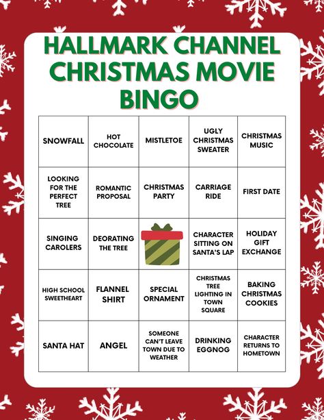 FREE Printable Hallmark Channel Movie Bingo Cards Hallmark Bingo Cards, Hallmark Bingo Christmas, Hallmark Movie Bingo, Christmas Movie Bingo Free Printable, Christmas Bingo Printable Free, Hallmark Bingo, Hallmark Christmas Movie Bingo, Christmas Movie Bingo, Bingo Printable Free