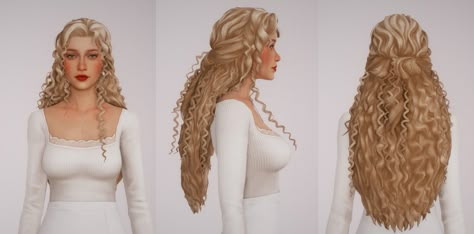 Sims 4 Really Long Hair Cc, Ponytail Hairstyles Sims 4 Cc, Sims 4 Moana Cc, Sims 4 Megan Thee Stallion Cc, Ts4 Art Cc, Sims 4 Curly Ponytail, Maxis Match Sims 4 Cc Hair Long, Sims 4 Layered Hair, Sims 4 Mods 2024