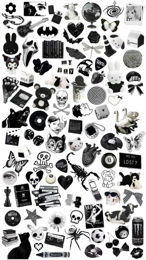 White Icons Png, Black And White Icons, Castlevania Wallpaper, Printable Sticker Sheets, White Icons, Black And White Stickers, Scrapbook Printing, Iphone Case Stickers, Scrapbook Stickers Printable