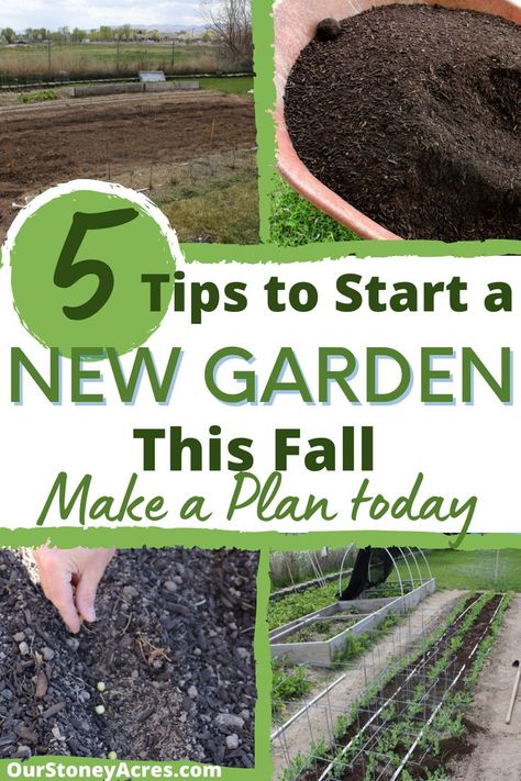 It may be fall time but it is also the perfect time to start a new garden. If you get started now then your new backyard garden will be ready for spring planting. Find more vegetable gardening tips, garden ideas, and beginner gardener vegetables. Yard Landscaping On A Budget, Start A Garden For Beginners, Fall Vegetable Garden, Simple Landscaping Ideas, Design Yard, Landscaping On A Budget, Simple Landscaping, Vegetable Gardening Ideas, Start A Garden