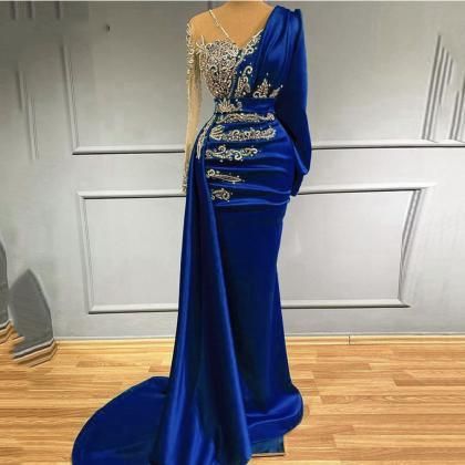 Luulla - Shopping Cart Evening Dresses 2022, Long Sleeve Dress Outfit, Dubai Women, Blue Evening Dresses, Long Sleeve Evening Dresses, Evening Dress Fashion, Formal Party Dress, Women's Evening Dresses, Women Formals