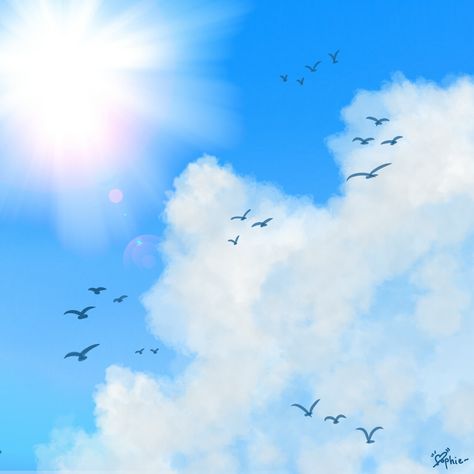 clouds, sky, scenery, nature, sun, sunlight, sunny, weather, ibis paint x, painting, drawing Ibis Paint Backgrounds, Ibis Paint Landscape, Ibis Paint Ideas, Shots Ideas, Ibis Paint X, Sky Painting, Paint Background, Sketchbook Art, Ibis Paint