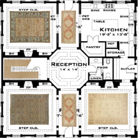 Here are some helpful tips for coordinating area rugs      Mix coordinating patterns that don’t match exactly but have a similar feel     Coordinate colors by carrying a thread of at least one color in all of the rugs     Use small-scaled geometric patterns, plain, textures or natural fibers for a visual rest-stop and interest     Consider leaving some areas without an area rug, especially in an open concept layout     Layer a small Oriental over a larger sea-grass rug if the former isn’t lar Living Room Floor Plan Layout, Seagrass Runner, Living Room Floor Plan, Room Floor Plan, Living Room Floor Plans, Seagrass Rug, Plan Layout, Neutral Area Rugs, Foyer Rug