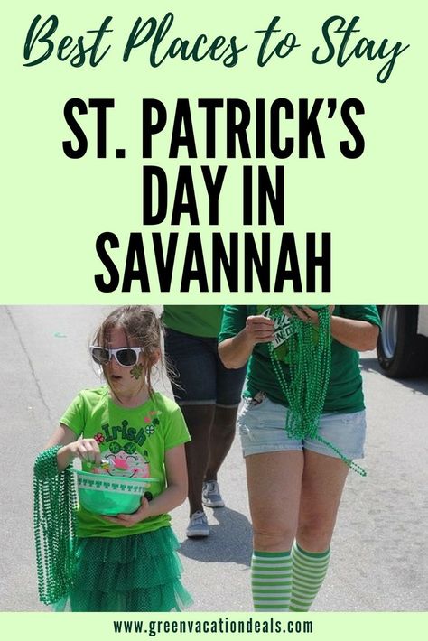 St Patricks Day Savannah GA - Want to celebrate St. Patrick's Day in Savannah Georgia? Find out 3 great Savannah hotels that will have you right in the middle of St Patrick's Day celebrations, and why you'll have such a good time in Savannah on St. Patrick's Day! Savannah Travel Ideas #StPatricksDay #Savannah #Hotels #CityMarket #Riverstreet #HistoricDistrict #Riverfront #Georgia #savstpats #StPattysDay #Irish Savannah St Patricks Day, Pub Party, Savannah Hotels, American Travel Destinations, St Patrick's Day Outfit, Travel Bucket List Usa, Holidays Around The World, Hampton Inn, Vacation Deals