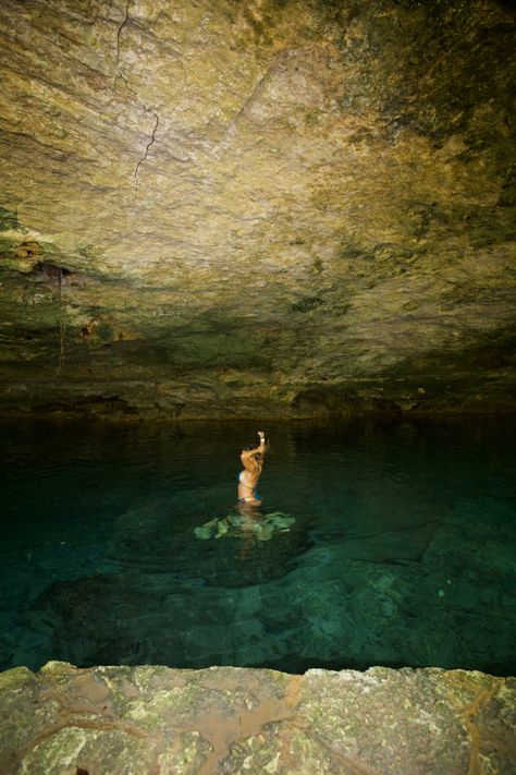 Cave Photoshoot Ideas, Cave Photoshoot, Cave Pictures, Cave Photos, Underwater Caves, Ig Aesthetic, Tulum Mexico, Insta Feed, Summer Dream