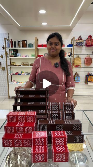 THAMBULAAA RETURN GIFTS on Instagram: "✨Introducing our Wooden Golu Stand or Step Diya Stand, at ₹850. They come in various colours and Kolam designs. They can be customised too. They come in different sizes, like  2step, 3step, 5step and 7step. They also come in different variants like foldable, non foldable and can be dismantled for shipping. So check these out as they are perfect for the festive season.✨

Customisations Available.
WhatsApp us 8825498438 to Book your Appointments now and order the best return gifts for your loved ones.

Thambulaaa Return gifts 
Plot No . 131 ,1/1 70 feet Road ,
Scheme EM EL EM Complex 
1st floor , Mahalingapuram,
Chennai -600034

#readytodispatch #thambulaaa #thambulaaareturngifts #returngifts #partyfavors #customisedgifts #worldwideshipping📦 ✈️" Return Gifts Indian Ideas, Golu Stand Foldable, Handmade Traditional Dupatta As A Gift, Gruhapravesam Return Gifts, Diya Stand, Cheap Return Gifts For Wedding Indian, Brass Return Gifts Indian, Return Gift, Customised Gifts