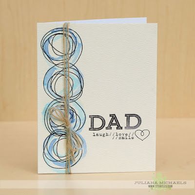 Father's Day Card | Distress Ink Watercoloring Father's Day Cards Handmade, Diy Father's Day Cards, Diy Watercolor Cards, Water Coloring, Silhouette Cards, Alphabet Stamps, Mft Stamps, Making Paper, Diy Watercolor