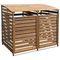 Trash Can Storage Outdoor, Wood Trash Can, Trash Can Storage, Outdoor Trash Cans, Bin Storage, Can Storage, Wooden Sheds, Trash Bin, Trash And Recycling Bin