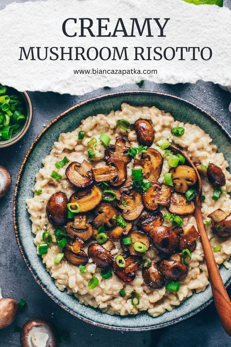 Gf Df Risotto, Aip Mushroom Recipes, Dinner Ideas Lactose Free, Gluten Free Mushroom Risotto, Dairy Free Mushroom Risotto, Rissoto Recipes Dairy Free, Gluten Free Mushroom Recipes, Vegan Gluten Free Italian Recipes, Risotto Recipes Vegan