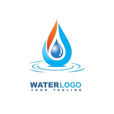 Water drop vector logo with leaf and han... | Premium Vector #Freepik #vector #water-symbol #water-logo #liquid-logo #drop-logo Logo Design Water, Liquid Logo, Initials Logo Letters, Water Drop Vector, Star Logo Design, Modern Business Cards Design, Water Logo, Logos Ideas, Logo Idea