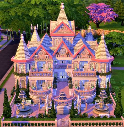 Sims 4 build Sims Castle Layout, Sims 4 Builds Basegame, Sims 4 Chateau Build, Sims 4 Castle Layout, Sims4 Castle, Sims 4 Cc Castle, The Sims 4 Building Ideas, Sims 4 Small Castle, Sims 4 Royal Castle