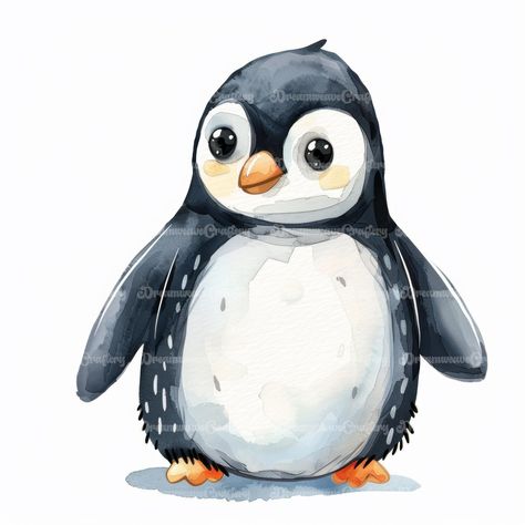 Cartoon Cute Cartoon Baby Penguin Flightless Bird Watercolor Art Printable High Quality JPG Papercraft Junk Journal Scrapbooking Digital Download On Etsy: dreamweavecraftery.etsy.com #cute #penguin #cartoon #watercolor #clipart #art #papercraft #designing #craft #junkjournal #printable #download #bird #animal #winter #flightless Pinguin Illustration, Penguin Watercolor, Penguin Clipart, Penguin Cartoon, Penguin Illustration, Magic Drawing, Pink Basket, Animal Illustration Art, Penguin Love