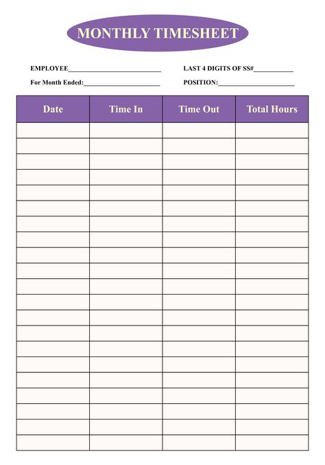 Printable Simple Timesheet Template Time Card Template, Weekly Time Sheet Free Printable, Free Printable Time Sheets, Monthly Time Sheet Printable, Timesheets Template Free Printable, Time Cards Printable Employee, Time Sheets Printable Templates, Time Sheet Printable Employee, Printable Time Sheet