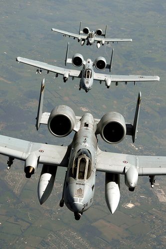 Connecticut Air National Guard A-10 Thunderbolts by The National Guard, via Flickr A10 Warthog, Jet Fighter Pilot, A 10 Warthog, F22 Raptor, Airplane Fighter, Military Hardware, Air Fighter, Military Jets, Jet Aircraft