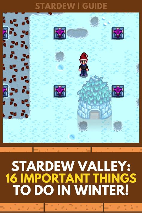 Stardew Valley Guide, Things To Do In Winter, Stardew Valley Tips, Stardew Valley Farms, Valley Game, Star Valley, End Of Winter, Gamer Boy, Cup Of Joe