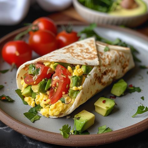 Egg and Avocado Wrap Egg Wrap Ideas, Avacado And Egg, Avocado Wrap Recipes, Egg Wraps, Brunch Appetizers, Avocado Wrap, Egg Wrap, Gluten Free Tortillas, How To Make Eggs