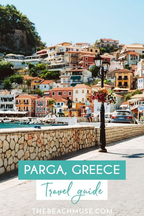 Parga is a charming seaside resort with colourful houses located in western Greece. Its vibrant atmosphere, excellent food, lush beaches and proximity to many of Greece’s interesting sites makes it the perfect place to settle and discover the west coast! Discover the things to do in Parga, Greece, in this complete travel guide. 
parga greece beach | parga greece photos | parga greece restaurant | things to do in Greece | underrated places in Greece | ionian islands greece Greece Restaurant, Things To Do In Greece, To Do In Greece, Parga Greece, Greece Resorts, Greece Photos, Empire Ottoman, Places In Greece, Santorini Hotels