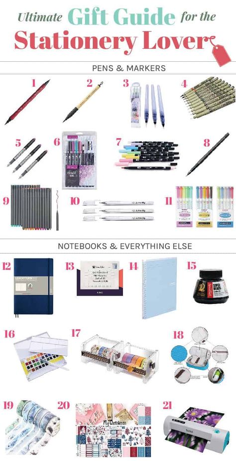 Stationery Items List, Stationary Gifts Ideas, Gifts For Stationary Lovers, Stationary Gift Set, Stationary Items List, Stationary To Buy, Pen Gift Ideas, Stationary List, Studying Materials