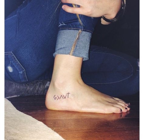 God is greater than all highs and lows God Tattoos For Women, God Tattoo, God Tattoos, Ring Tattoos, Cute Small Tattoos, Quotes Tattoos, Health Hacks, Foot Tattoo, Ankle Tattoo