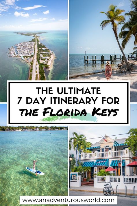 Are you planning a Florida Keys road trip? From what to do, where to eat and where to stay, this is my 7 day itinerary for the Florida Keys! #floridakeys #floridakeysitinerary #floridakeys7dayitinerary #floridakeysoneweekitinerary #itineraryfloridakeys #thingstodoinfloridakeys #whattodoinfloridakeys The Keys Florida, Florida Keys Road Trip, 7 Day Itinerary, The Florida Keys, Florida Travel, Beach Travel, Florida Keys, The Keys, Amazing Adventures