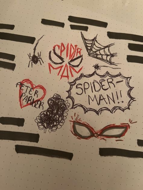 Doodle Spiderman, All Spiderman, Spiderman Drawing, Spiderman Art Sketch, Spider Art, Easy Doodles Drawings, Easy Drawings Sketches, Book Drawing, Book Art Diy