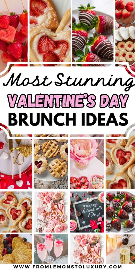 Valentines Brunch Food Ideas, Valentine Brunch Food, Valentine's Brunch Ideas, Valentines Brunch Menu Ideas, Valentine’s Day Brunch Food, Galentines Party Brunch Ideas, Valentine’s Breakfast Ideas, Galentine Brunch Food, Valentine’s Day Luncheon