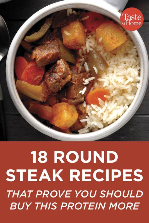 Round Steak Uses, Bone In Round Steak Recipes, Uses For Round Steak, Recipes For Eye Of Round Steak, Dinner Ideas With Round Steak, Recipes With Eye Of Round Steak, Recipes For Tenderized Round Steak, Recipe For Round Steak, Best Round Steak Recipes