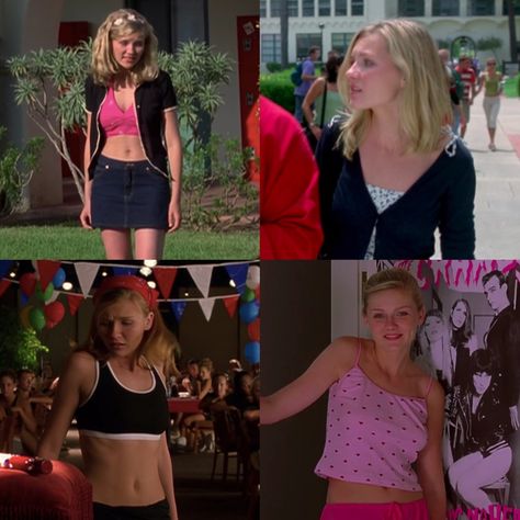 Bring It On Torrance Outfits, 2000s Rom Com Aesthetic Outfits, Bring It On Torrance, Bring It On Fashion, Kirsten Dunst Bring It On Outfits, Early 2000s Movie Outfits, 90s Movie Fashion, The Clique Movie Outfits, Bring It On All Or Nothing Outfits