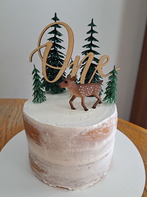 Woodlands Cake Smash, Woodsy Smash Cake, Hunting First Birthday Cake, The Big One Deer Birthday Cake, Woodland Themed 1st Birthday Boy, Deer 1st Birthday Boys, First Hunt Birthday, Onedeerful Deer Birthday Boy, Woodland First Birthday Cake