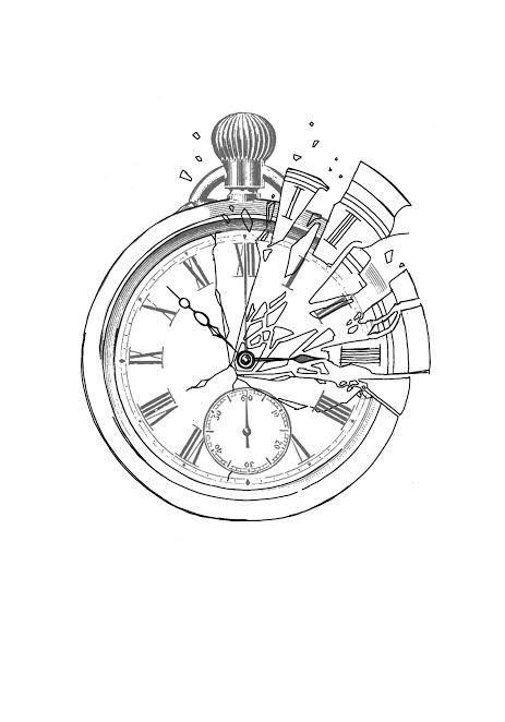 Pocket Watch Drawing, Dots To Lines, Broken Clock, Gear Tattoo, Watch Drawing, Timeless Tattoo, Simple Tattoos For Guys, Minimal Tattoo Design, Clock Tattoo Design