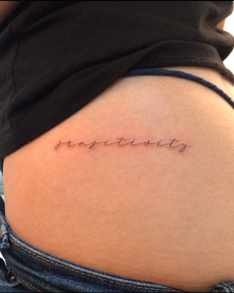 Selflessness Tattoo, Sensitive Tattoo Words, Sensitive Person Tattoo, Sensitive People Tattoo, Sensitivity Tattoo, Sensitive Tattoo, Text Tattoo, Dainty Tattoos, Sensitive People