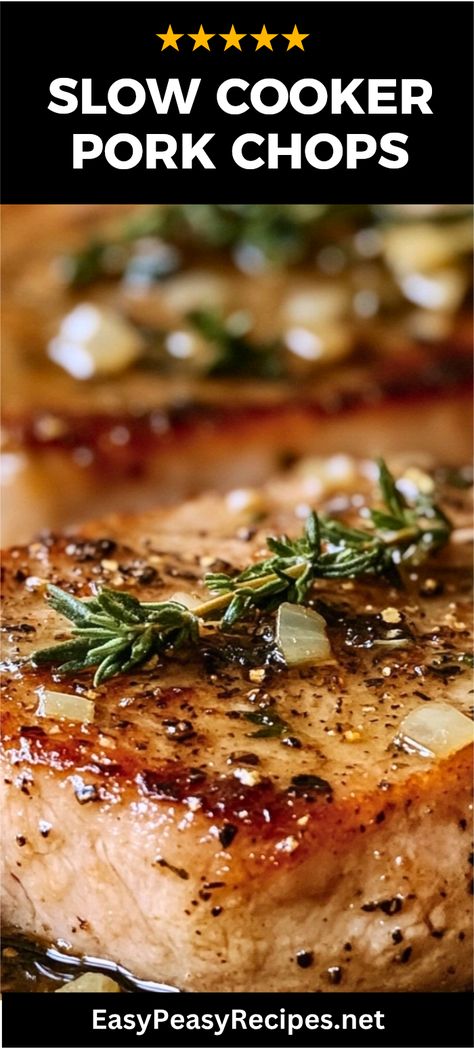 Craving something super tasty and easy for dinner? These savory slow cooker brown sugar Italian pork chops are a game-changer! With minimal prep time, you can enjoy tender, juicy pork chops coated in a sweet and savory brown sugar glaze that's going to make your taste buds dance. Perfect for busy weeknights or lazy weekends, just pop them in the slow cooker and let the magic happen. You won't believe how flavorful and melt-in-your-mouth they turn out! Try this delicious recipe tonight, your family will love it! Slow Cooker Recipes For Pork Chops, Slow Cooker Pork Loin Chops, Boneless Pork Chop Recipes Crockpot Slow Cooker, Pork Chop Crock Pot Recipes Easy, Brown Sugar Pork Chops In The Crock Pot, Sauces For Pork Chops, Pork Steaks In Crock Pot, Pork Loin Chops Recipes Slow Cooker, Pork Chop Slow Cooker Recipes