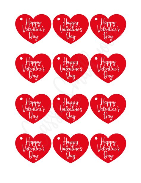 7 Insanely Cute Printable Happy Valentine's Day Tags - Cassie Smallwood Valentine's Topper Printable, Valentines Toppers Free Printables, Valentine Cake Toppers Free Printable, Valentines Templates Printables, Valentine’s Day Tags, Valentines Day Tags Printable Free, Valentines Day Templates, Happy Valentines Day Printable, Happy Valentines Day Stickers