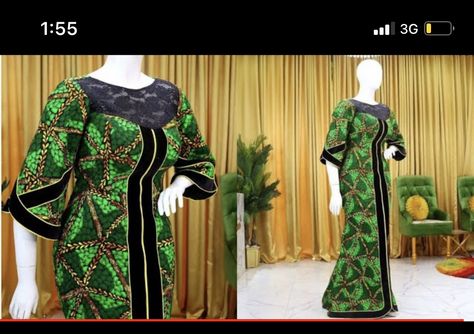 Ankara And Lace Combination Styles Gown, Casual Gowns, Bubu Gown Styles, Combination Fashion, African Print Dress Ankara, Ankara Gown, Interesting Videos, Ankara Gown Styles, Modest Dresses Casual