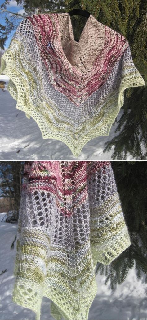 Free Knitting Shawl Patterns For Women, Knit Lace Shawl Pattern Free, Knit Shawl Pattern Free, Knit Shawls And Wraps Patterns Free, Knitted Shawls Free Patterns Easy, Knitted Shawl Patterns, Lace Shawl Knitting Patterns, Worsted Weight Yarn Patterns, One Skein Shawl